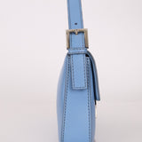Fendi Blue Curio Leather Baguette - FashioNica