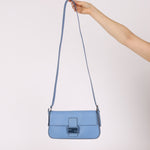 Fendi Blue Curio Leather Baguette - FashioNica