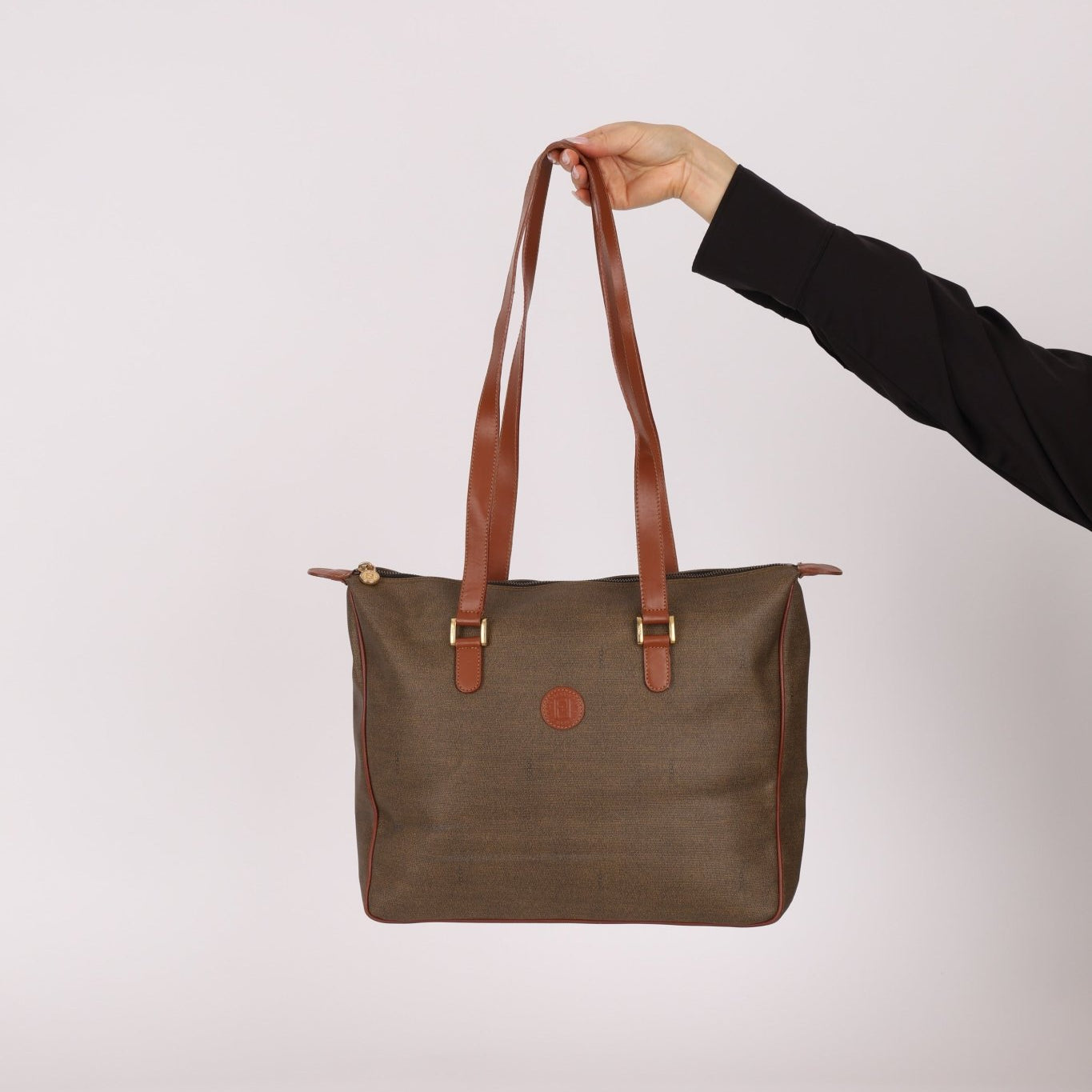 Fendi Brown Canvas Tote Bag - FashioNica