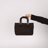Fendi Brown Zucchino Mini Twin Tote - FashioNica