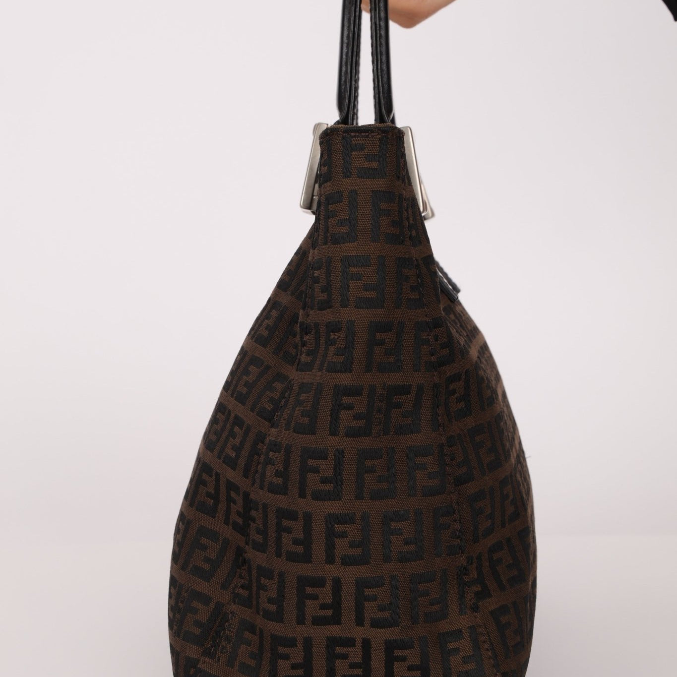 Fendi Brown Zucchino Mini Twin Tote - FashioNica