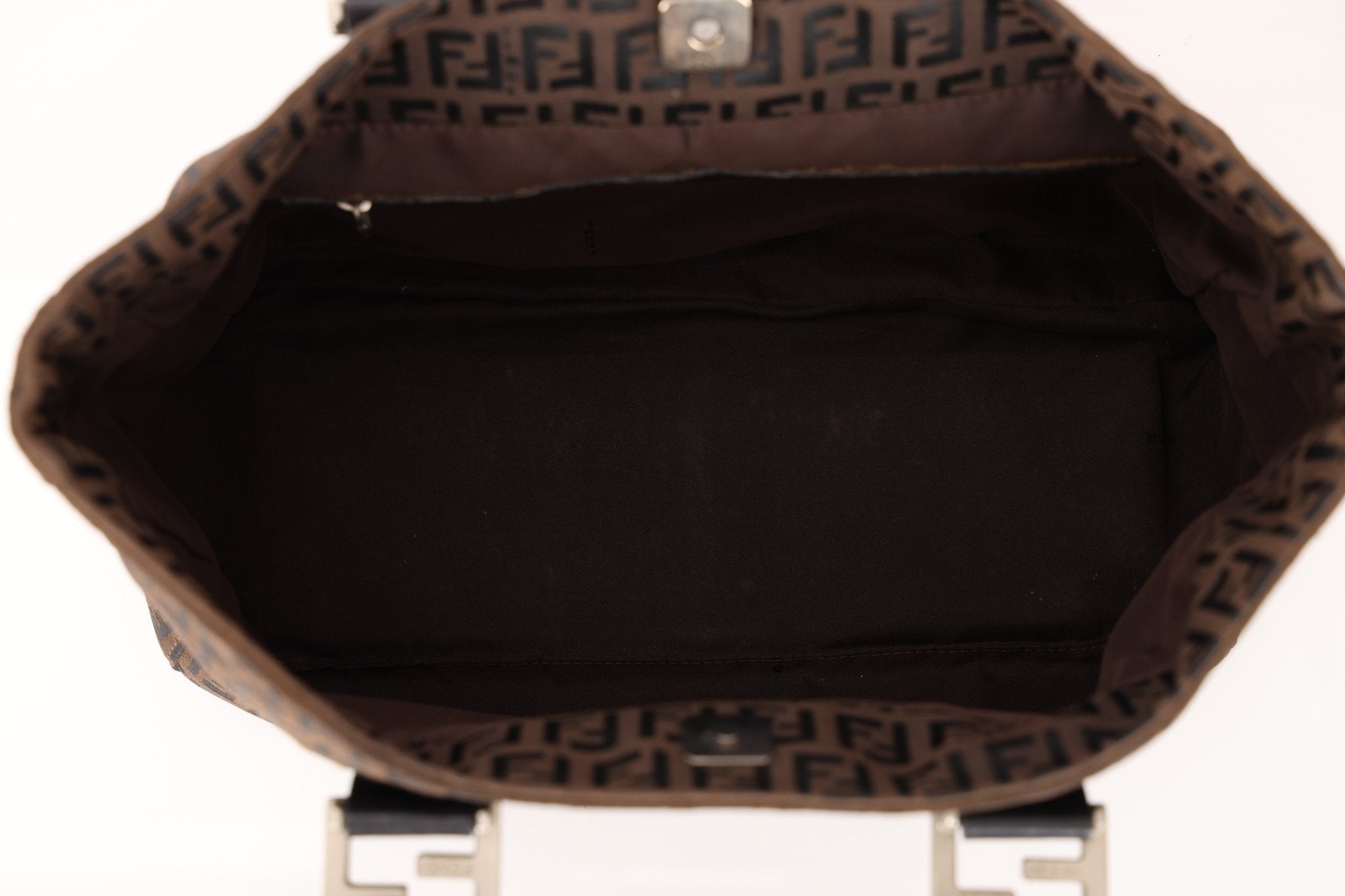 Fendi Brown Zucchino Mini Twin Tote - FashioNica