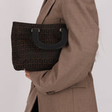 Fendi Brown Zucchino Mini Twin Tote - FashioNica