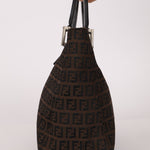 Fendi Brown Zucchino Mini Twin Tote - FashioNica