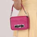 Fendi Calfskin 3Baguette Magenta Shoulder Bag - FashioNica