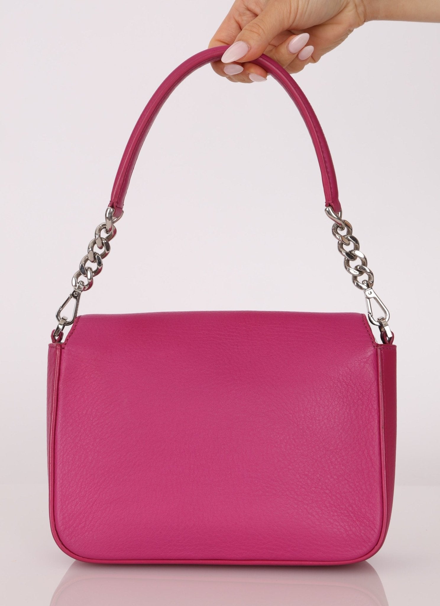 Fendi Calfskin 3Baguette Magenta Shoulder Bag - FashioNica