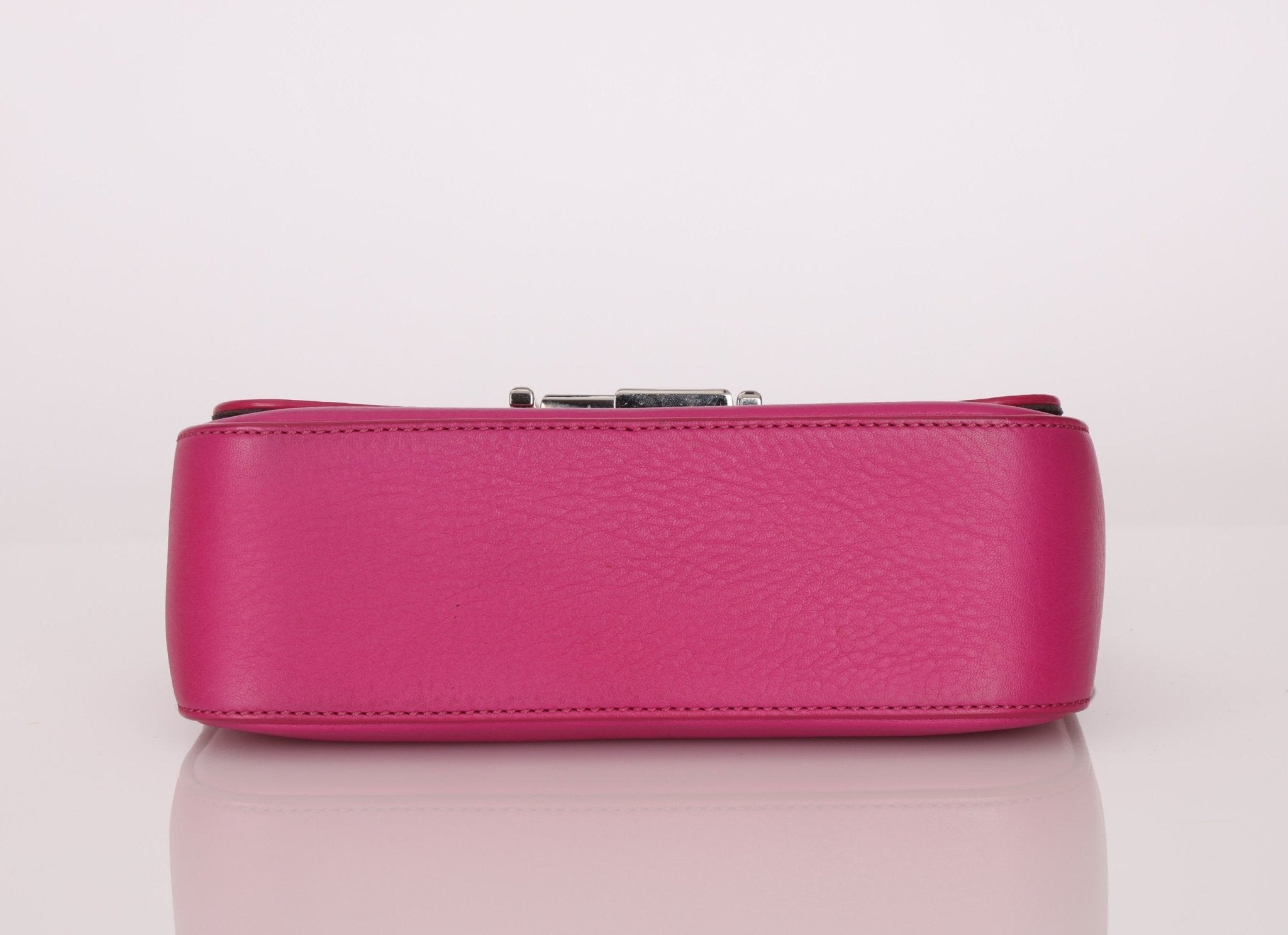 Fendi Calfskin 3Baguette Magenta Shoulder Bag - FashioNica