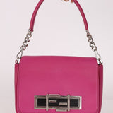 Fendi Calfskin 3Baguette Magenta Shoulder Bag - FashioNica