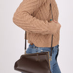 Fendi Chocolate First Small Clutch - FashioNica