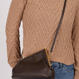 Fendi Chocolate First Small Clutch - FashioNica