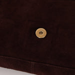 Fendi Chocolate Suede Baguette - FashioNica