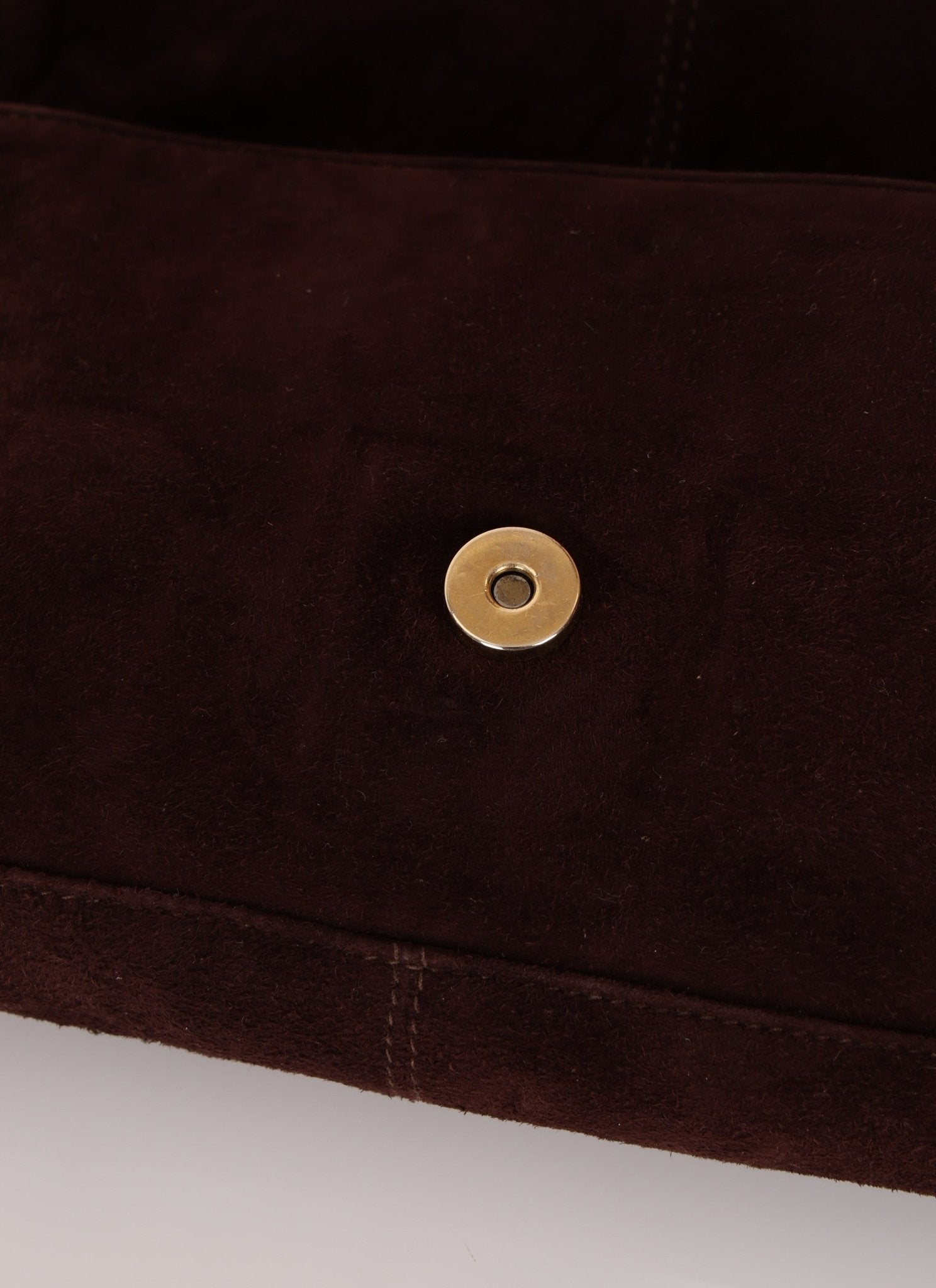 Fendi Chocolate Suede Baguette - FashioNica