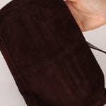 Fendi Chocolate Suede Baguette - FashioNica