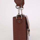 Fendi Chocolate Zucca Soft Trunk Baguette with Strap - FashioNica