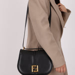 Fendi C’mon Black Medium Shoulder Bag - FashioNica