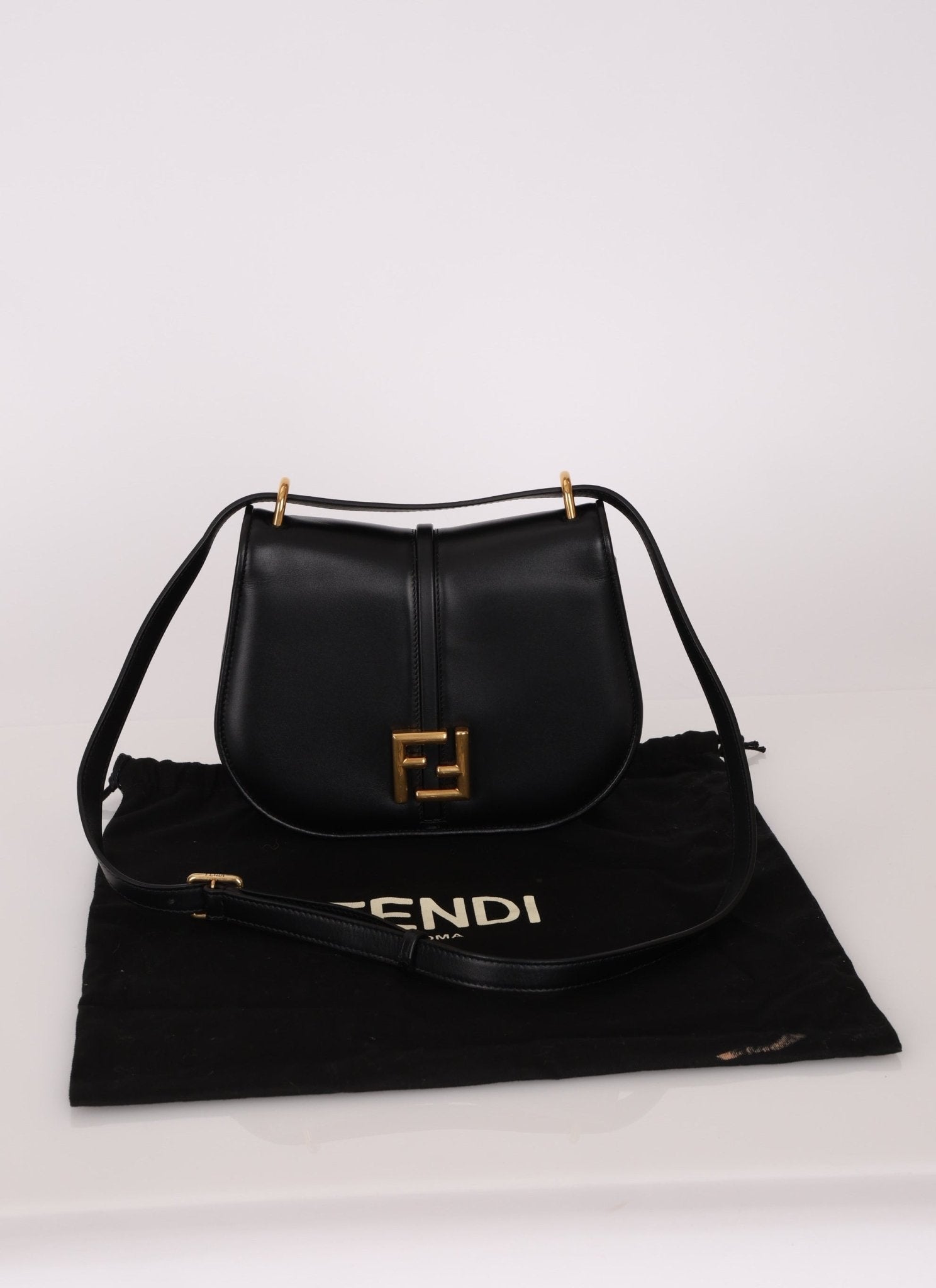 Fendi C’mon Black Medium Shoulder Bag - FashioNica