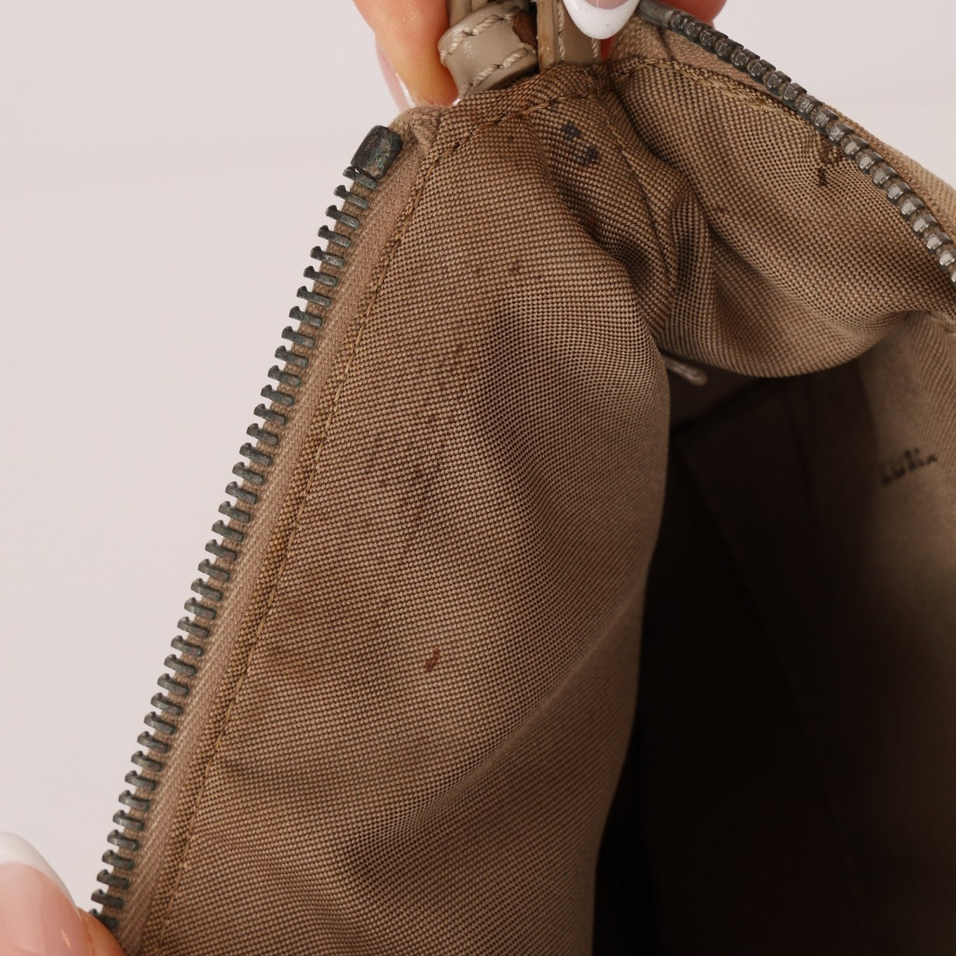 Fendi Cream Zucchino Mini Shoulder Pochette - FashioNica