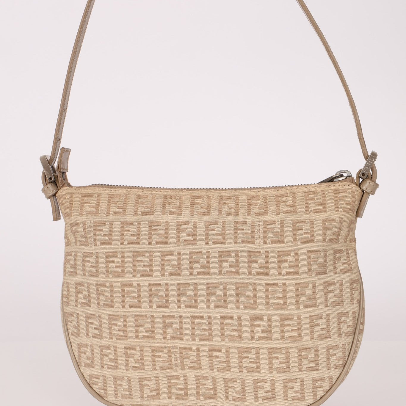 Fendi Cream Zucchino Mini Shoulder Pochette - FashioNica
