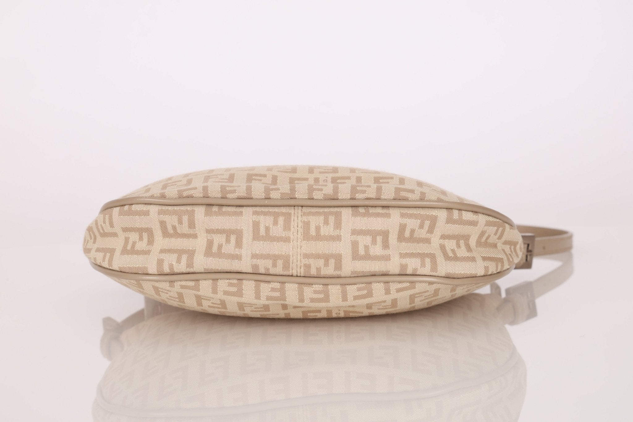 Fendi Cream Zucchino Mini Shoulder Pochette - FashioNica