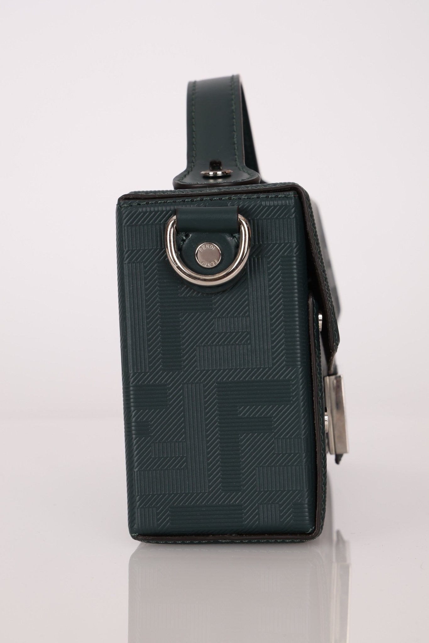 Fendi Dark Green Soft Trunk Baguette - FashioNica