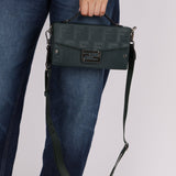 Fendi Dark Green Soft Trunk Baguette - FashioNica