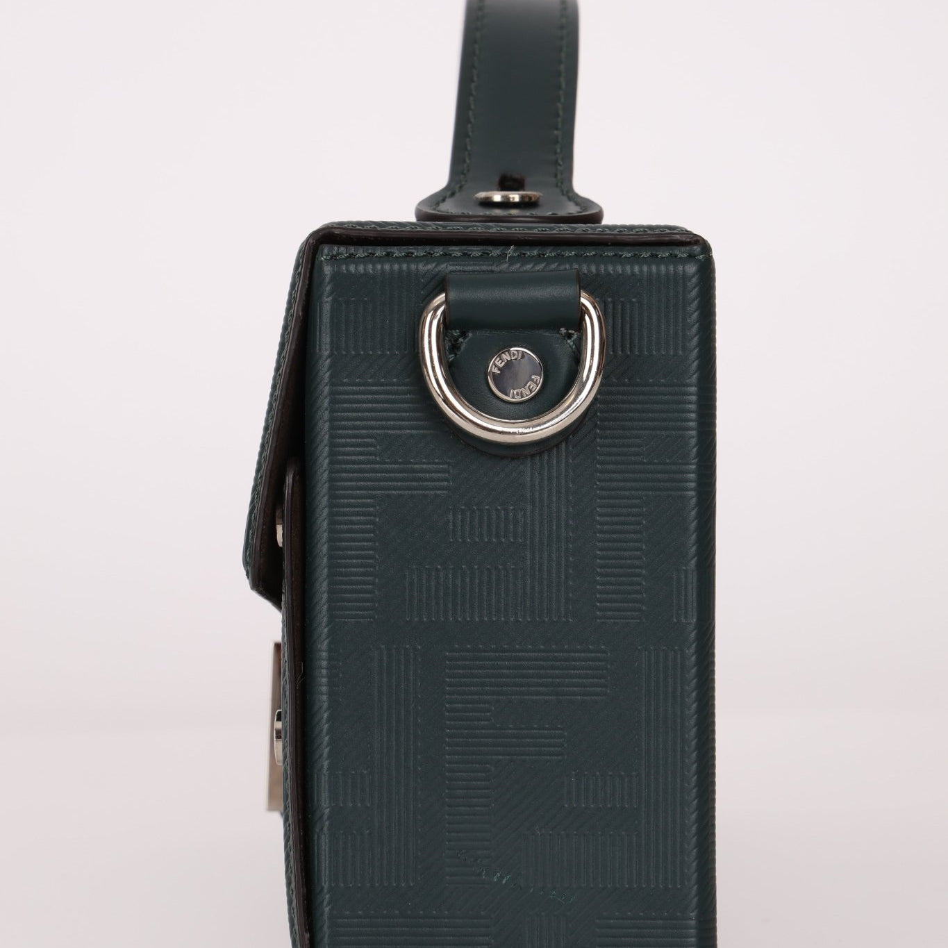 Fendi Dark Green Soft Trunk Baguette - FashioNica