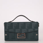 Fendi Dark Green Soft Trunk Baguette - FashioNica