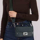 Fendi Dark Green Soft Trunk Baguette - FashioNica