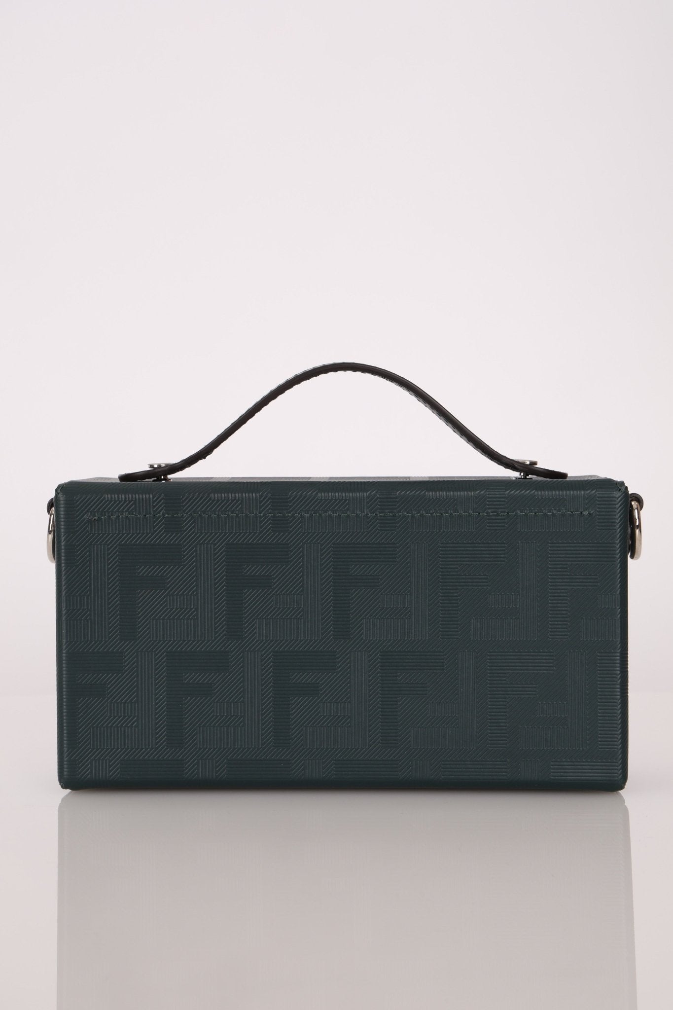 Fendi Dark Green Soft Trunk Baguette - FashioNica