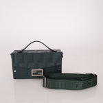 Fendi Dark Green Soft Trunk Baguette - FashioNica