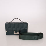 Fendi Dark Green Soft Trunk Baguette - FashioNica