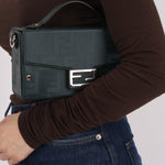 Fendi Dark Green Soft Trunk Baguette - FashioNica