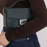 Fendi Dark Green Soft Trunk Baguette - FashioNica