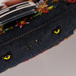 Fendi Denim Floral Beaded Baguette - FashioNica