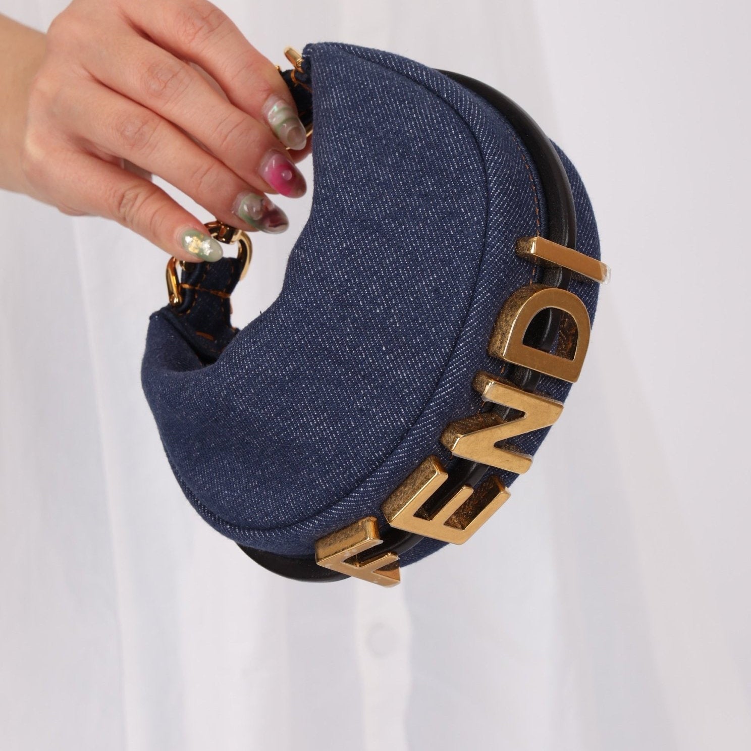 Fendi Denim Nano Fendigraphy - FashioNica