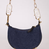 Fendi Denim Nano Fendigraphy with Fendi O'Lock Chain - FashioNica