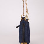 Fendi Denim Nano Fendigraphy with Fendi O'Lock Chain - FashioNica