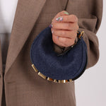 Fendi Denim Nano Fendigraphy with Fendi O'Lock Chain - FashioNica