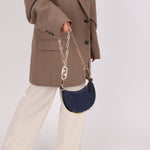 Fendi Denim Nano Fendigraphy with Fendi O'Lock Chain - FashioNica