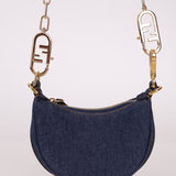 Fendi Denim Nano Fendigraphy with Fendi O'Lock Chain - FashioNica