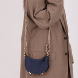 Fendi Denim Nano Fendigraphy with Fendi O'Lock Chain - FashioNica