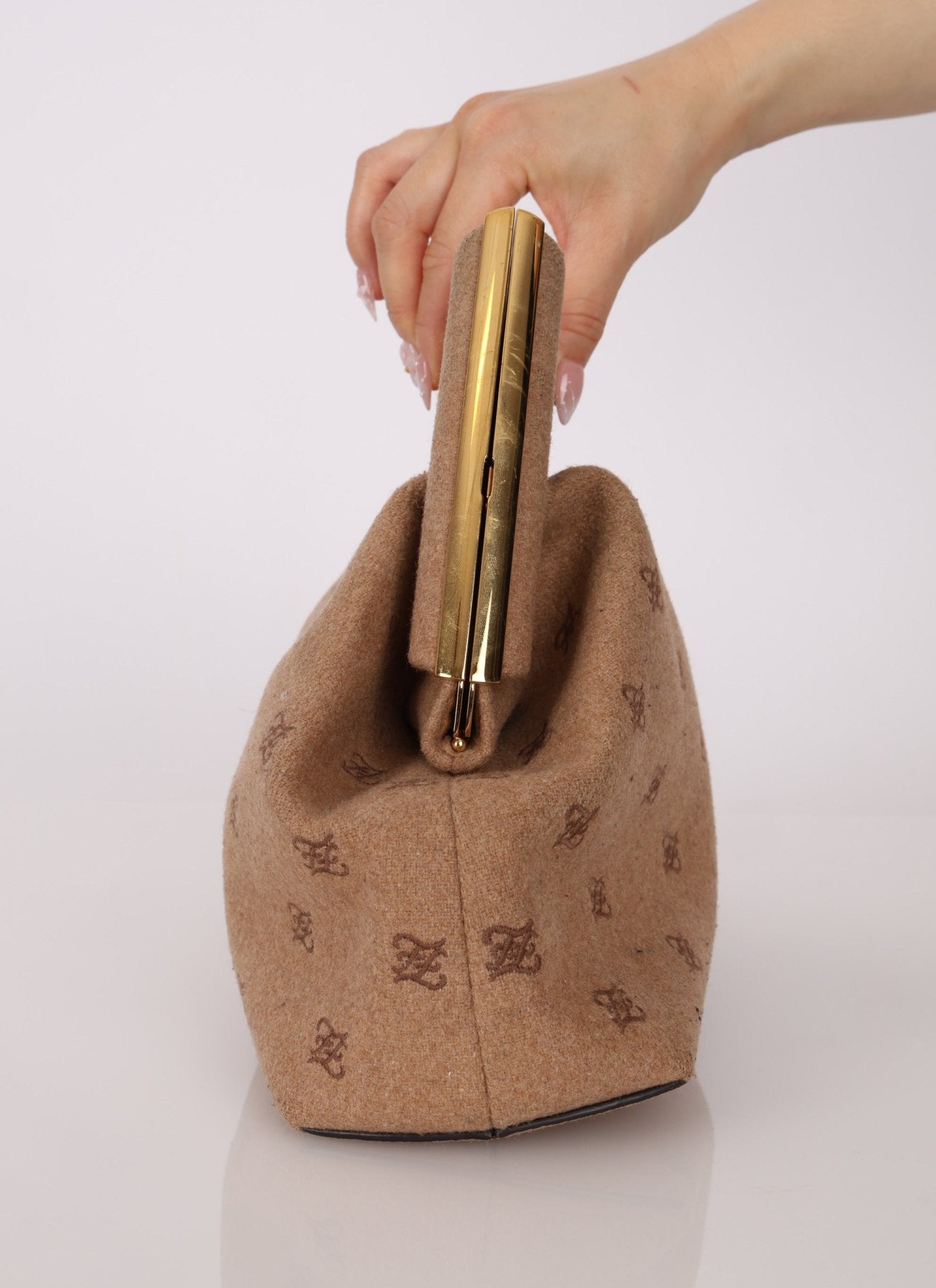 Fendi First Bag FF Karligraphy Medium Clutch - FashioNica