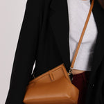 Fendi First Cognac Small Clutch - FashioNica