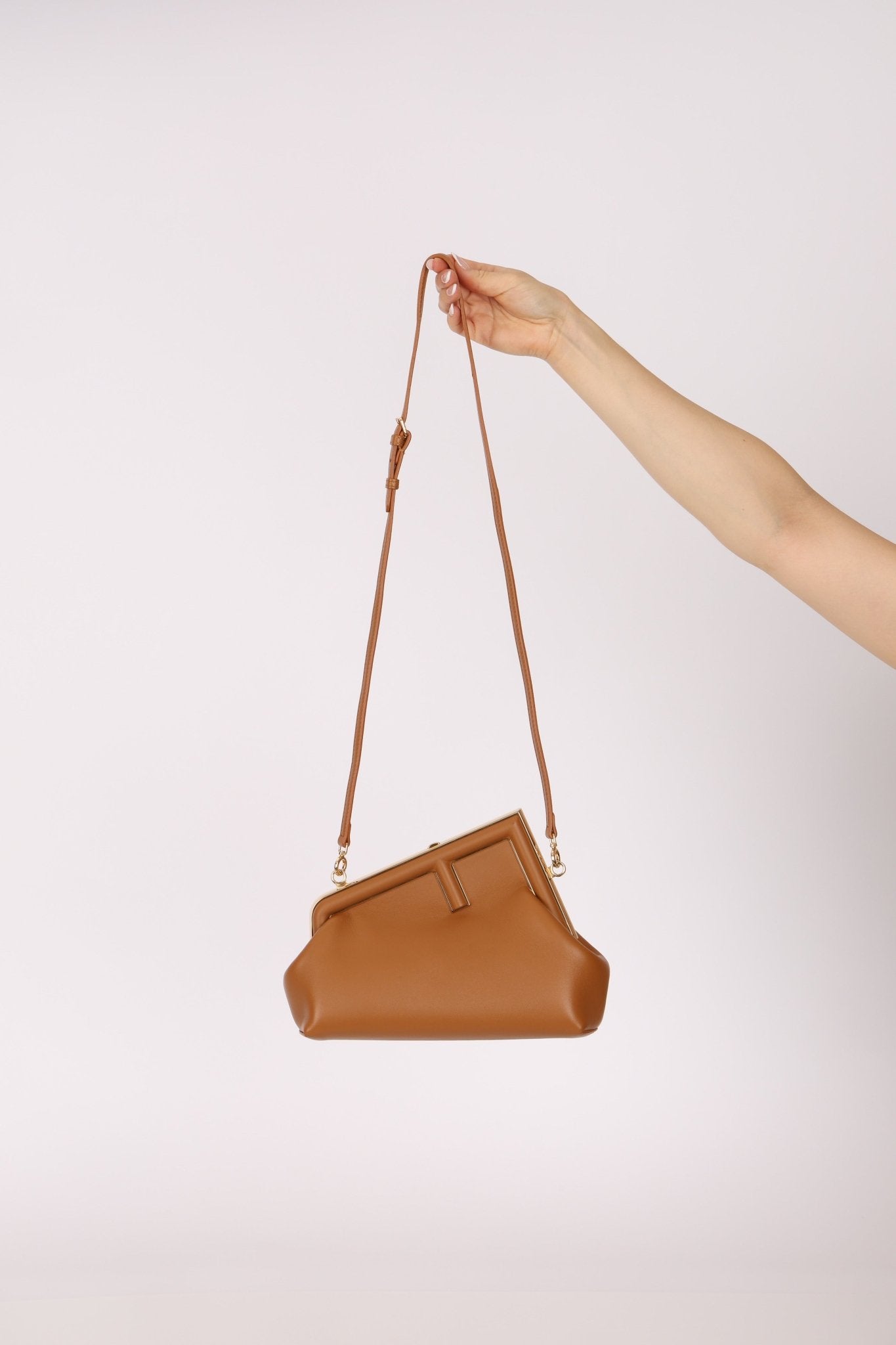 Fendi First Cognac Small Clutch - FashioNica