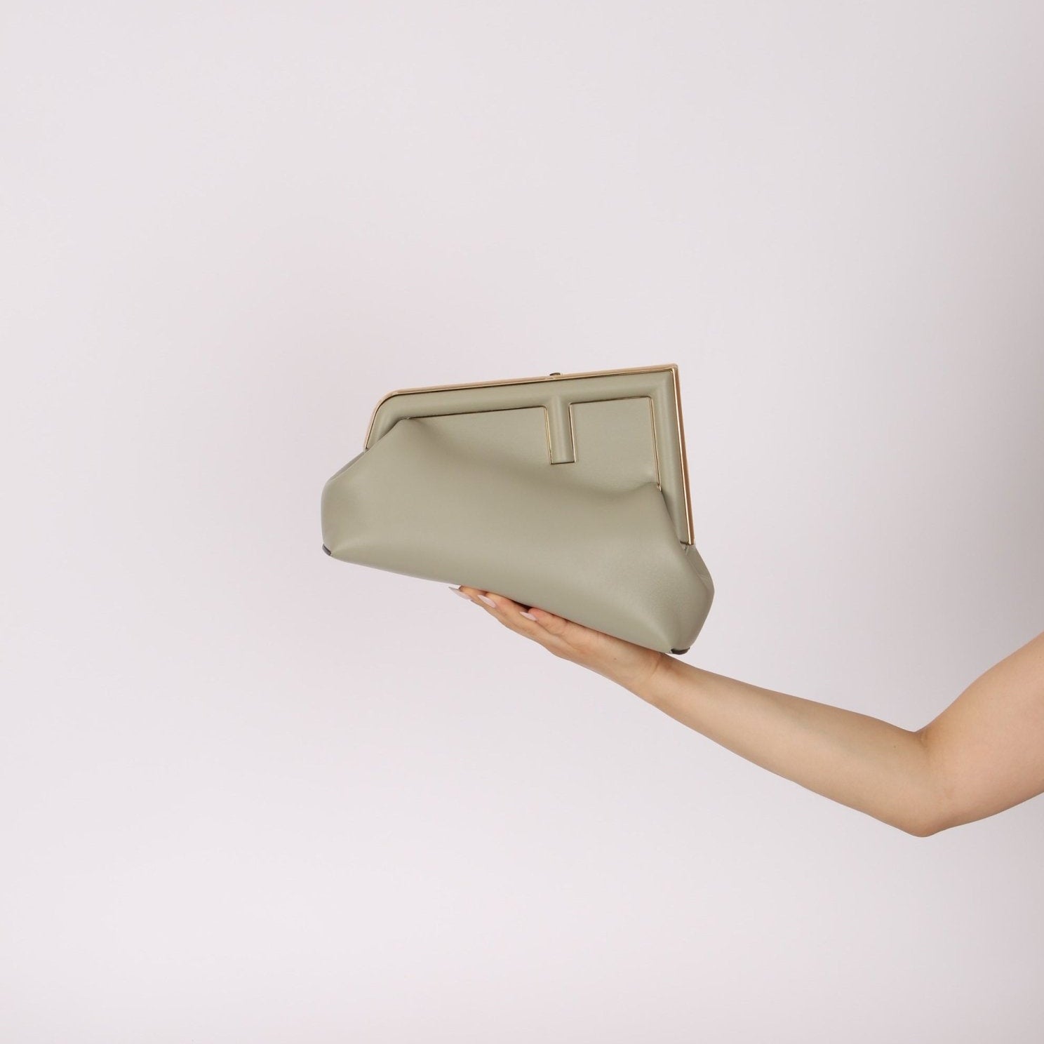 Fendi First Light Sage Small Clutch - FashioNica