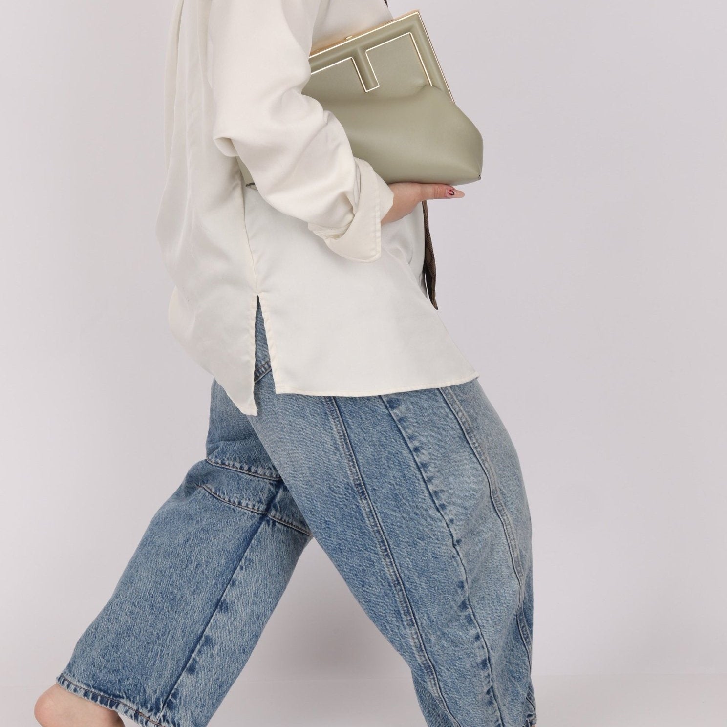 Fendi First Light Sage Small Clutch - FashioNica
