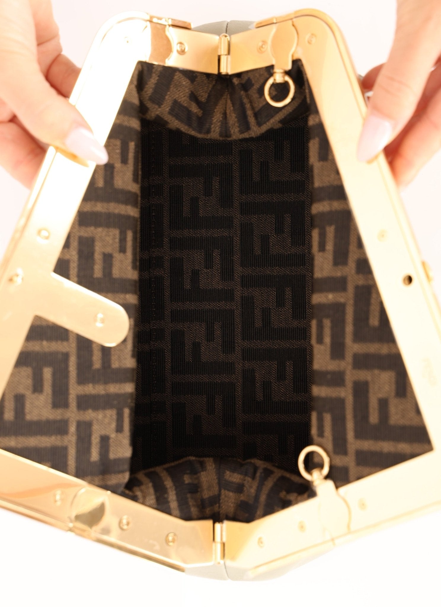 Fendi First Light Sage Small Clutch - FashioNica