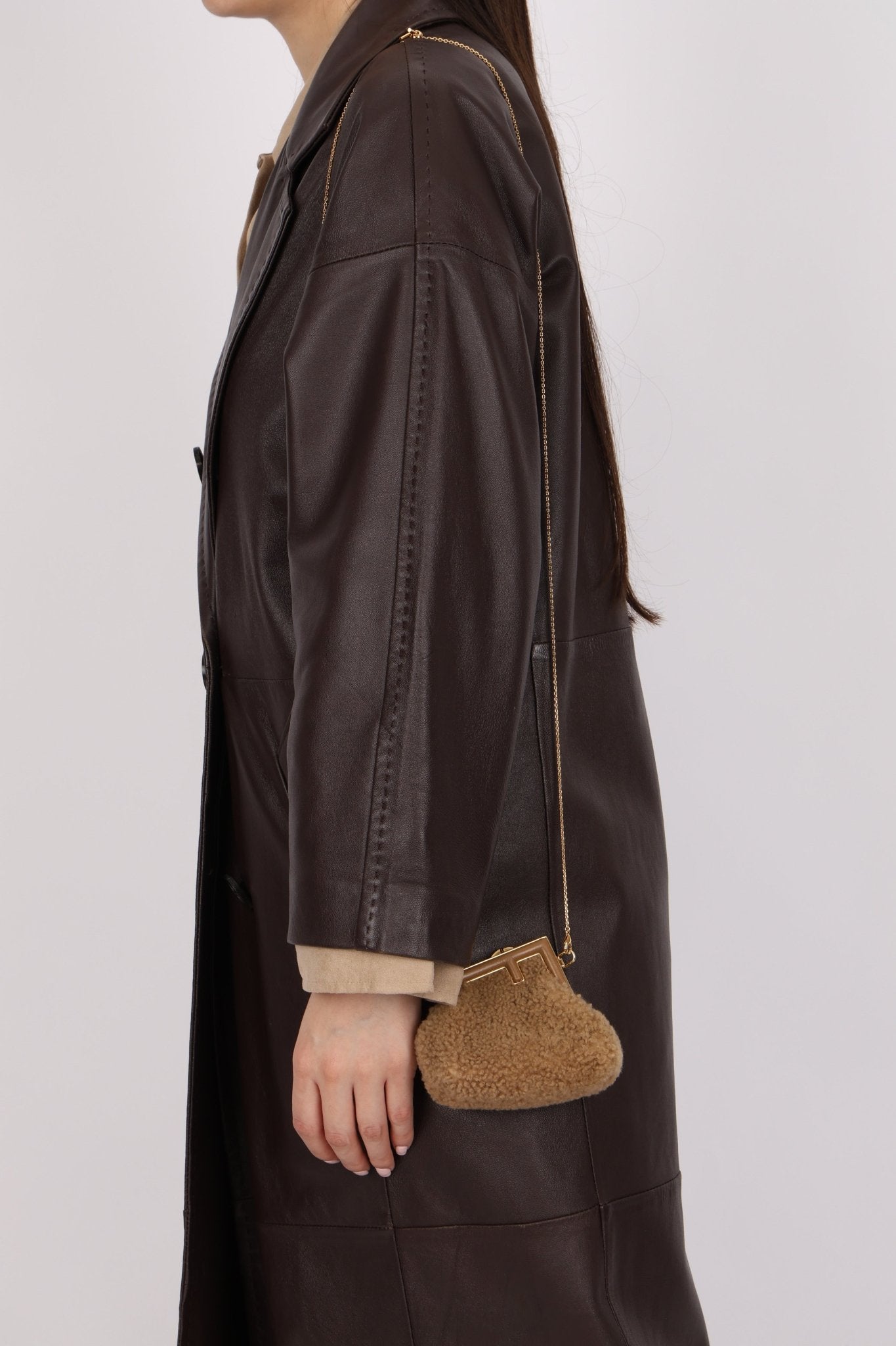 Fendi First Shearling Nano Bag - FashioNica