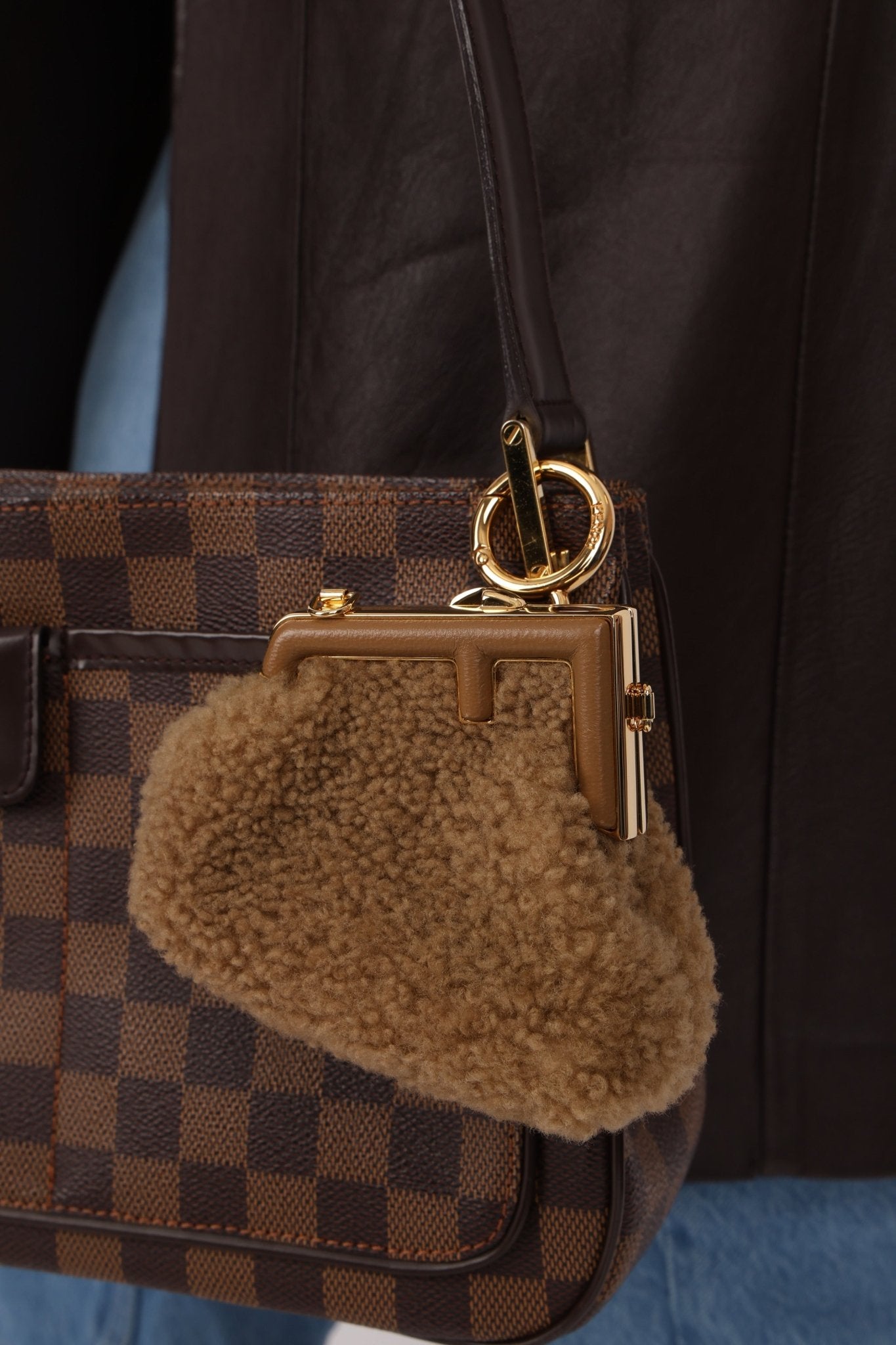 Fendi First Shearling Nano Bag - FashioNica