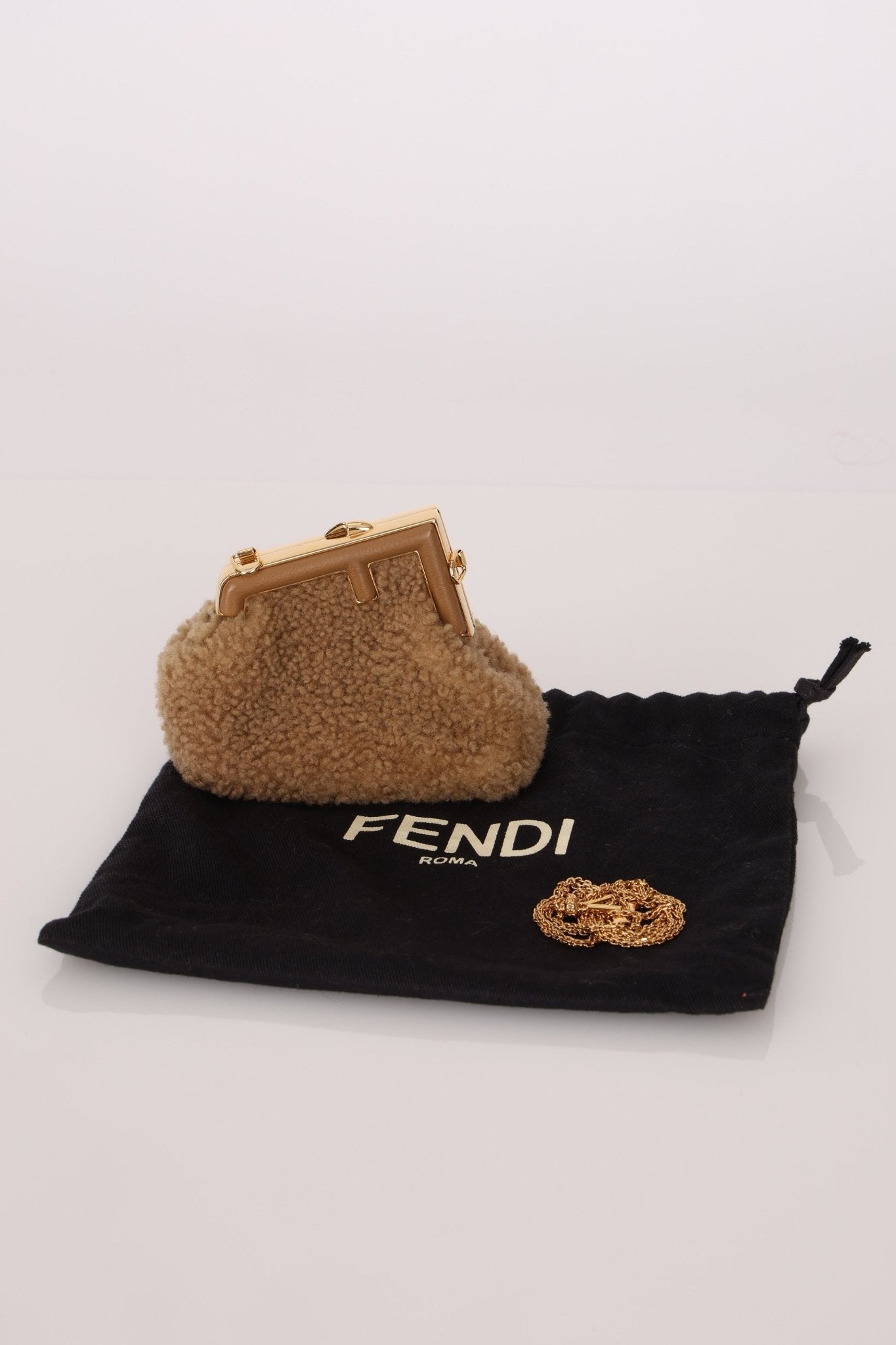 Fendi First Shearling Nano Bag - FashioNica